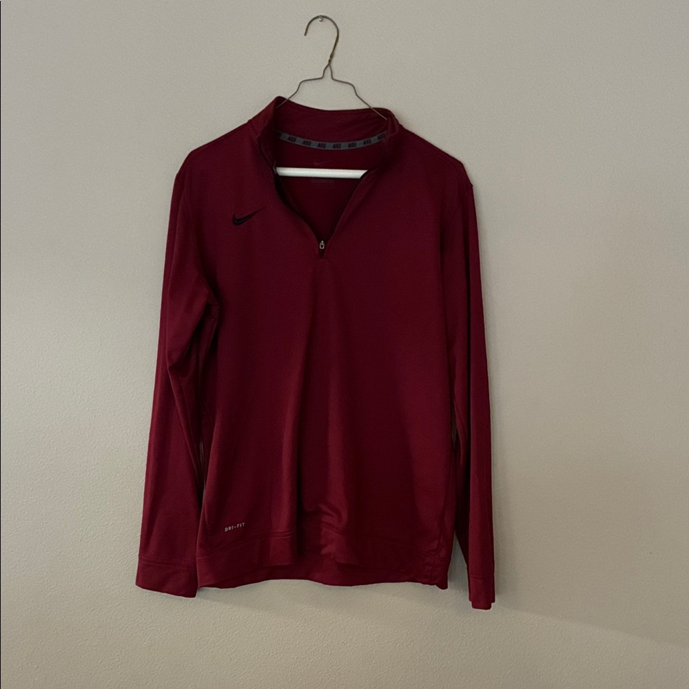 Nike Women's Burgundy quarter zip pullover